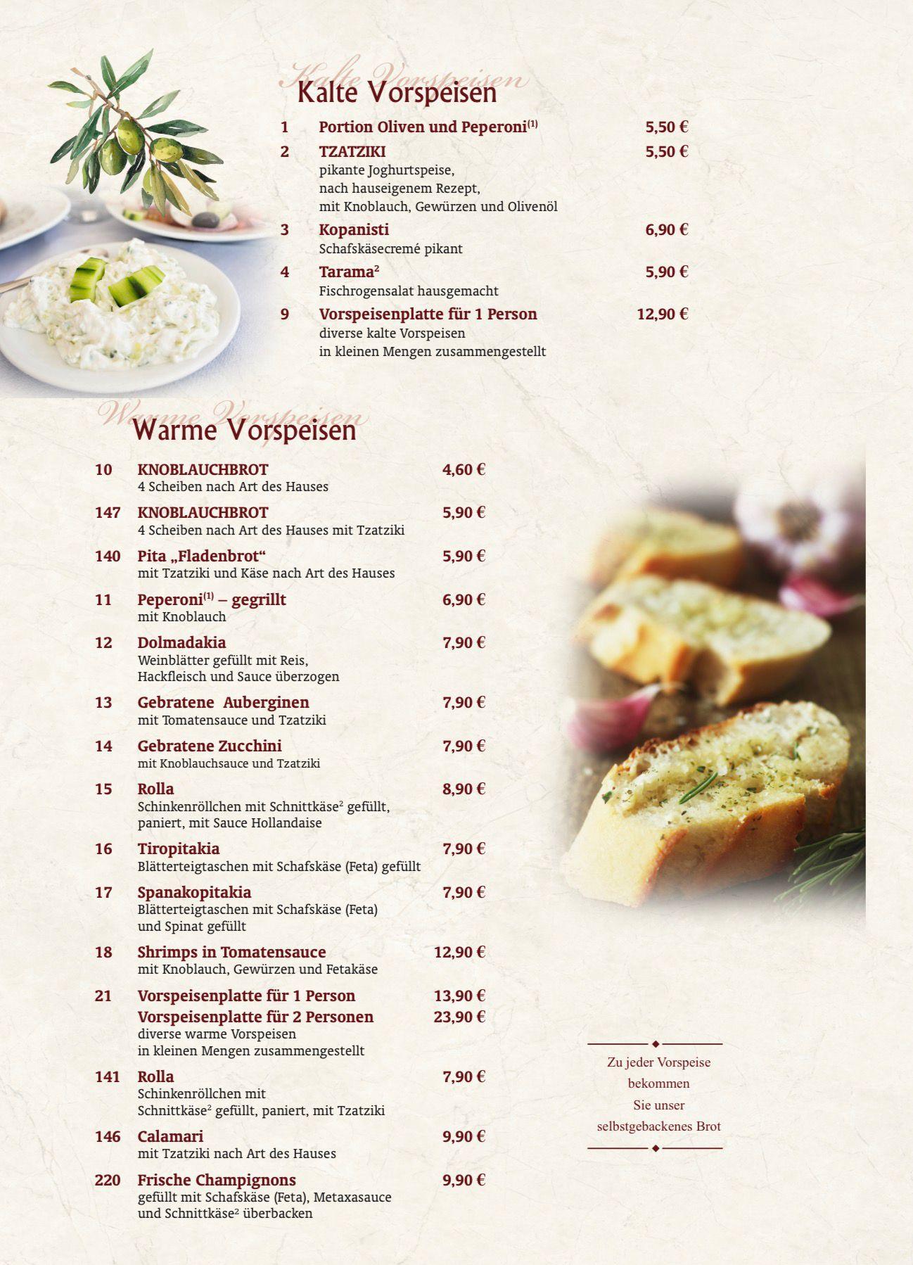 Speisekarte Seite 3